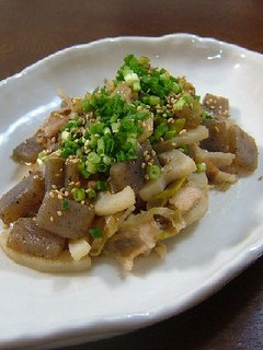 豚・蓮根・蒟蒻炒め-レシピのメイン写真