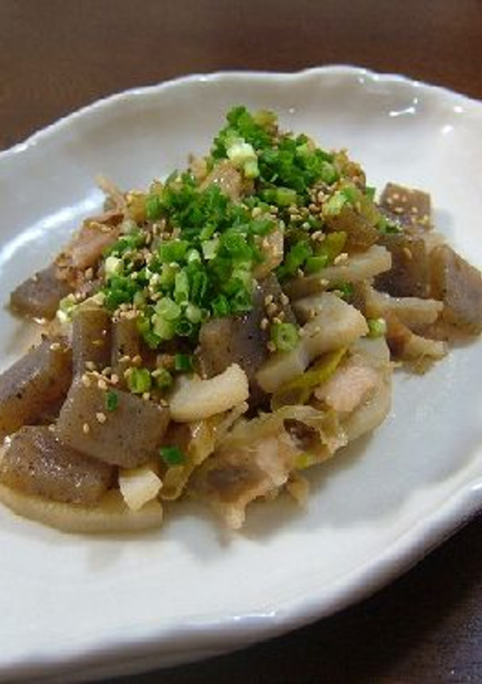 豚・蓮根･蒟蒻炒め-レシピのメイン写真