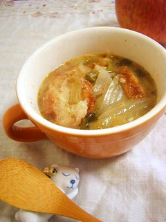あぶら麩で、あたたか味噌仕立てのスープ-レシピのメイン写真