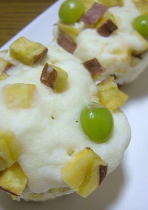 レンジdeおいもと銀杏の蒸しパン-レシピのメイン写真