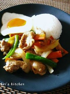 豚と野菜のオイスターソース炒めご飯。-レシピのメイン写真