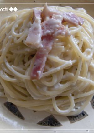 とろろでトロトロ~☆クリームパスタ-レシピのメイン写真
