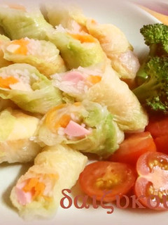 白菜で生春巻き風♪-レシピのメイン写真