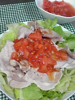 豚しゃぶの残ったお肉で豚しゃぶサラダ♪-レシピのメイン写真