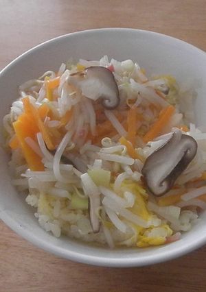 節約レシピ！もやしのあんかけチャーハン！-レシピのメイン写真