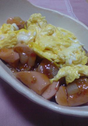 おさかなソーセージのチリソース煮-レシピのメイン写真