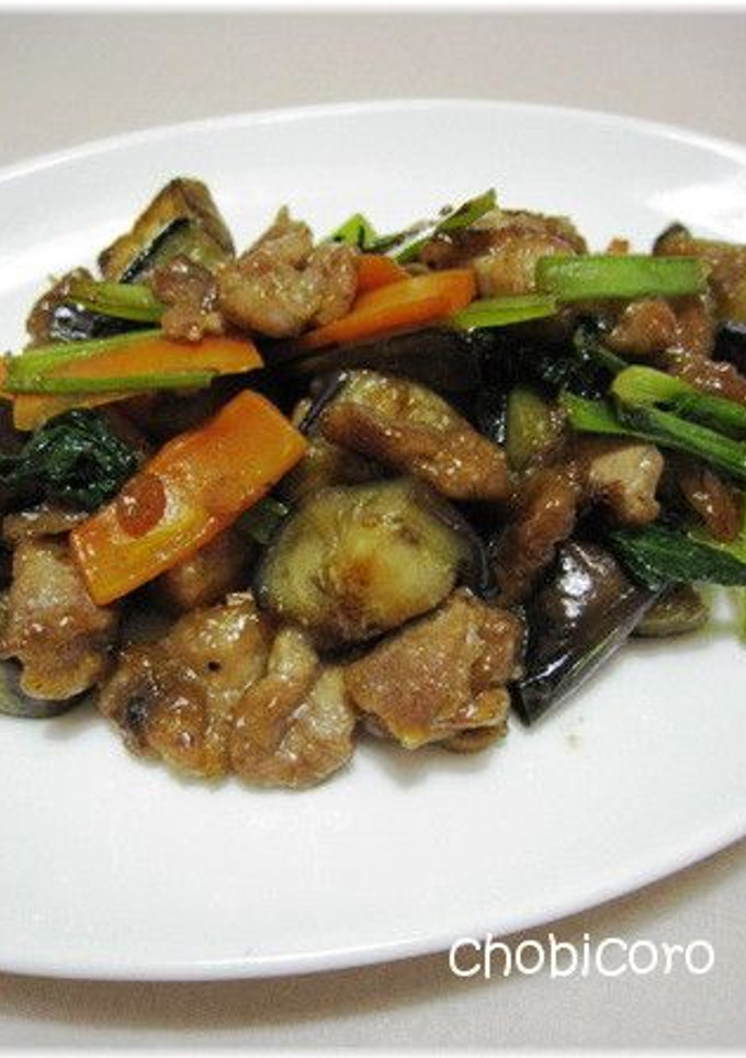 なすと豚肉の　とろとろ醤油炒め-レシピのメイン写真