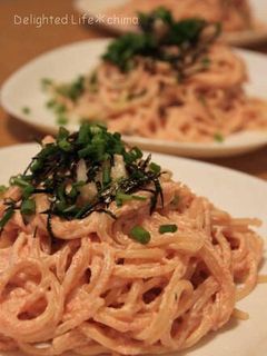 明太子とシーフードのクリームパスタ-レシピのメイン写真