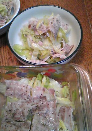 春キャベツと豚肉のレンジ蒸し-レシピのメイン写真