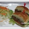 バターロールでハンバーガー