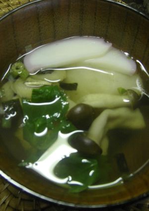 残ったおもちで海老餅の簡単お雑煮？-レシピのメイン写真
