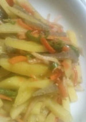 じゃがいもの彩りカレーきんぴら-レシピのメイン写真