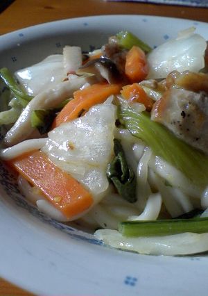 残り物でちゃんぽん風焼きうどん-レシピのメイン写真
