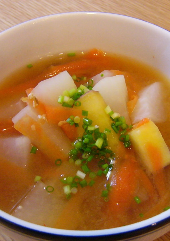 10分で　簡単☆根菜たっぷり朝の味噌汁-レシピのメイン写真