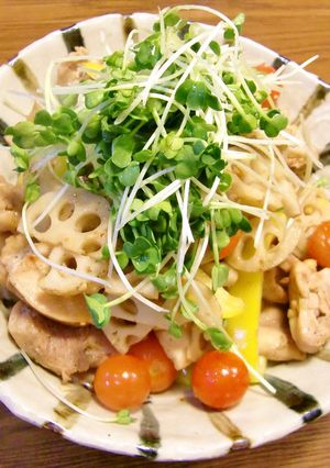 チキンとレンコンのハニー醤油ソテー♪-レシピのメイン写真