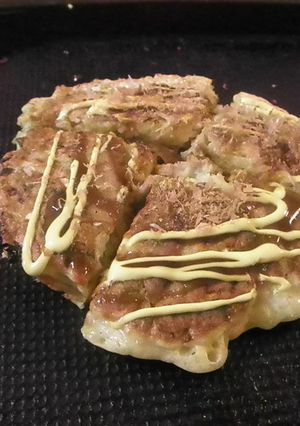 ベビースター入りでお好み焼き！-レシピのメイン写真