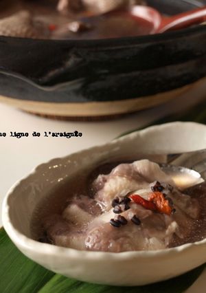 身体に優しい*黒米入り鶏の煮込みスープ。-レシピのメイン写真