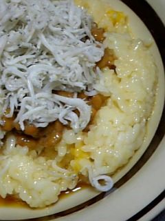 ☆しらす&納豆のせ卵かけご飯☆-レシピのメイン写真