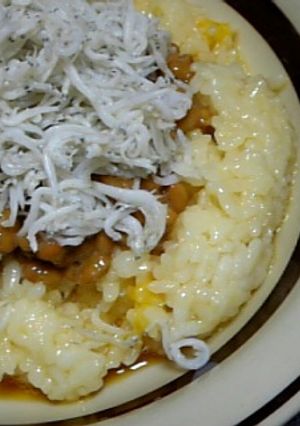 ☆しらす＆納豆のせ卵かけご飯☆-レシピのメイン写真