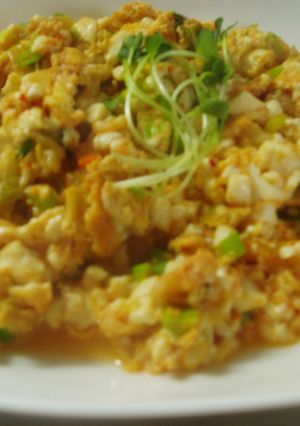 キムチと豆腐のそぼろ炒め-レシピのメイン写真
