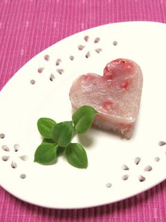 バレンタイン❤簡単!ハート苺の水羊羹❤-レシピのメイン写真