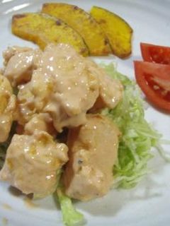 鶏ささみのからっとオーロラソース和え-レシピのメイン写真