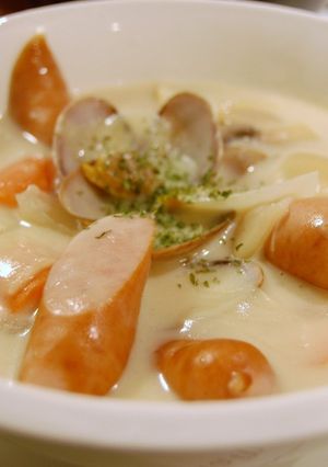 あさりとウインナーの豆乳クリームシチュー-レシピのメイン写真