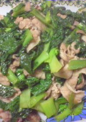 雪菜と豚肉の醤油炒め-レシピのメイン写真