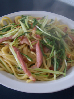 水菜とハムのパスタ-レシピのメイン写真