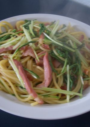 水菜とハムのパスタ-レシピのメイン写真