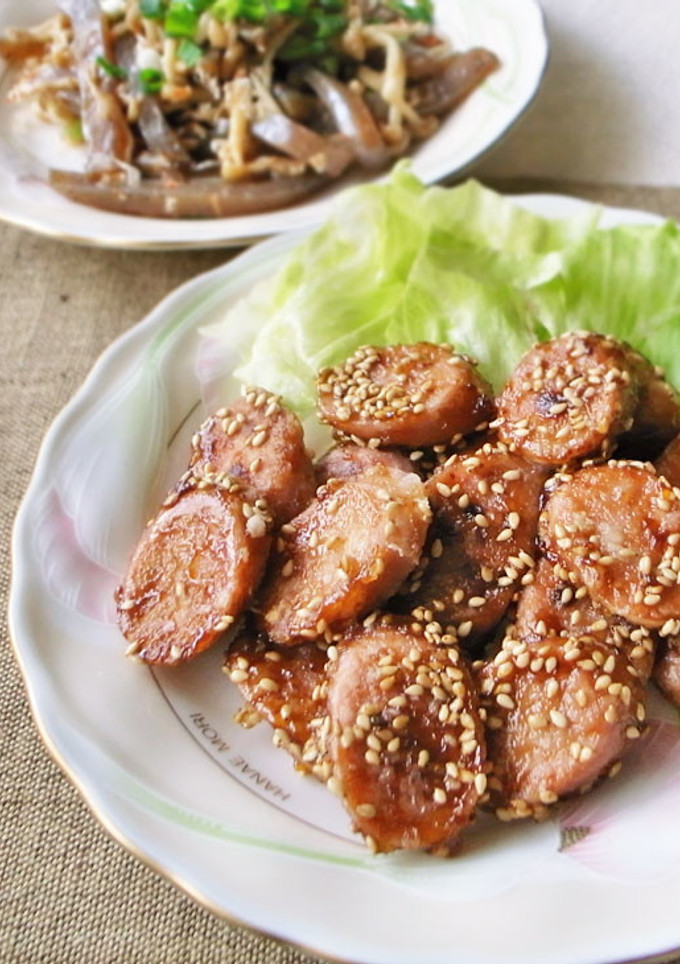 お弁当のおかず！魚肉ソーセージの甘辛焼き-レシピのメイン写真