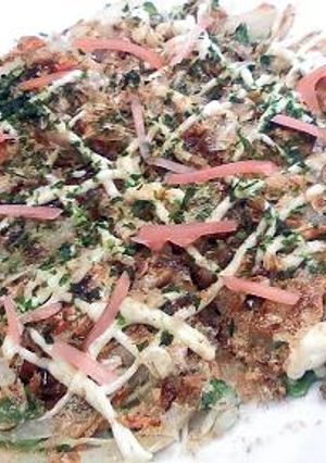 かき揚げの具でお好み焼き-レシピのメイン写真