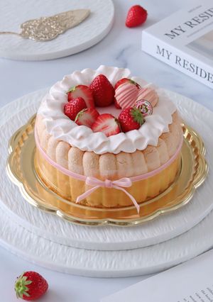 🍓サクふわシャルロットケーキ-レシピのメイン写真