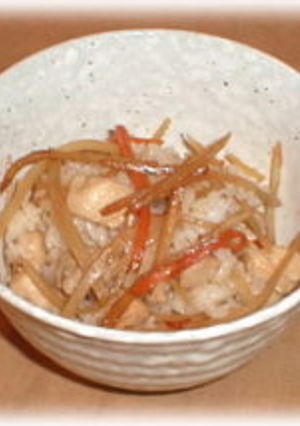 簡単すぎる鶏ごぼうご飯-レシピのメイン写真