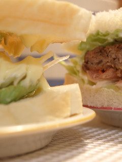 *プルマンで照り焼きハンバーグサンド*-レシピのメイン写真