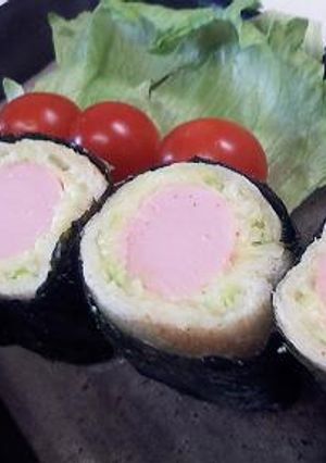 おさかなのソーセージホット海苔ロールパン-レシピのメイン写真
