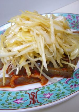 キムチこんにゃく☆香味ねぎのっけ♪-レシピのメイン写真