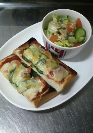 食パンのピザ風-レシピのメイン写真