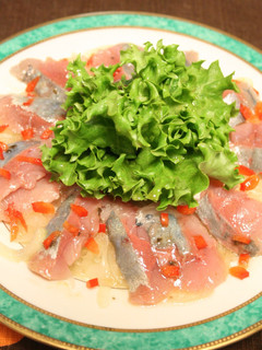 ポン酢ドレッシングで~魚のカルパッチョ-レシピのメイン写真