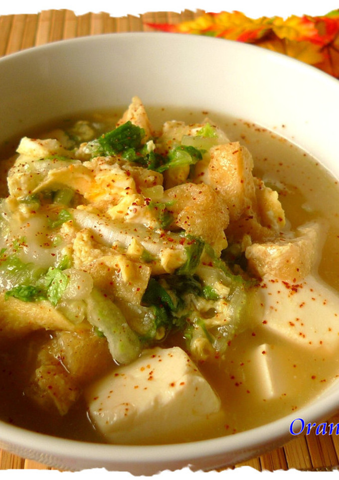 白菜豆腐の卵とじ～しょうが風味~-レシピのメイン写真