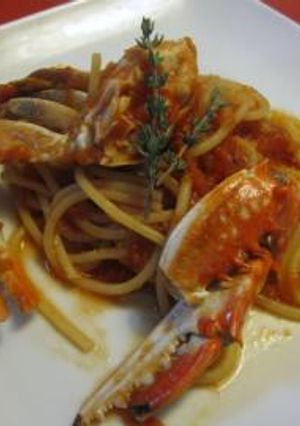 ワタリガニのトマトパスタ-レシピのメイン写真