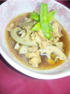 簡単!ウマウマ★鶏肉とレンコンの煮物-レシピのメイン写真
