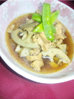 簡単!ウマウマ★鶏肉とレンコンの煮物-レシピのメイン写真