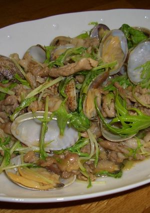 あさりと水菜の炒め物-レシピのメイン写真