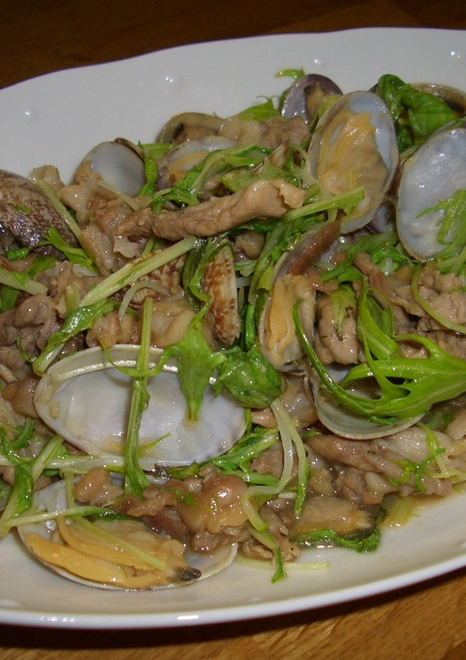 あさりと水菜の炒め物-レシピのメイン写真