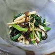梅&塩昆布で♪ほうれん草とエノキの和え物