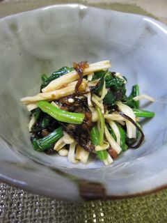 梅&塩昆布で♪ほうれん草とエノキの和え物-レシピのメイン写真