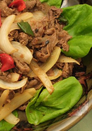 「十二種雑穀味噌」　牛肉の味噌炒め-レシピのメイン写真