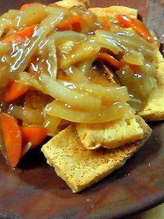 凍らせ豆腐のおこげあんかけ-レシピのメイン写真