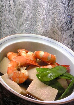 海老と高野豆腐の煮物(^-^)-レシピのメイン写真